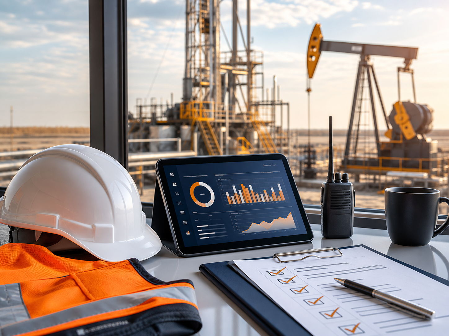 Oilfield safety planning desk